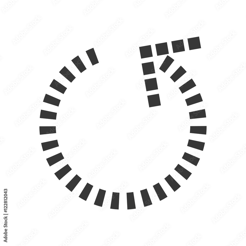Poster sync refresh or webpage reload arrow. replay sign. vector illustration