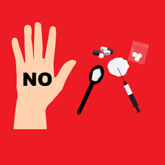 No drugs, smoking  sign. Vector illustration