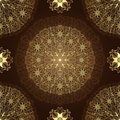 Vintage brown seamless pattern
