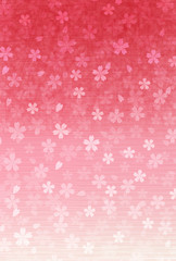 桜　和紙　年賀状　背景