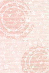 桜　和紙　年賀状　背景