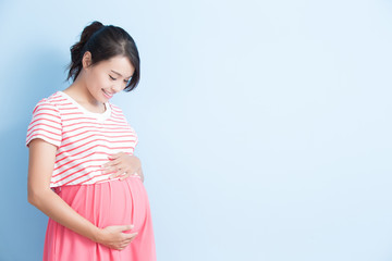 pregnant woman is smile