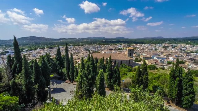 View over the roofs of the old town of Arta, Majorca, Spain, Europe