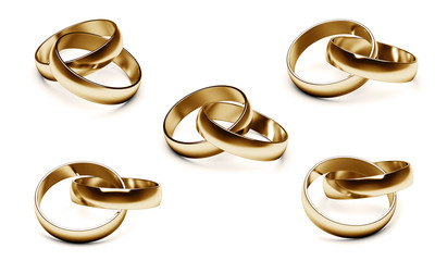 rings isolated on a white background.
wedding rings isolated on a white background.