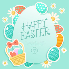 Happy Easter Elements  : Vector Illustration