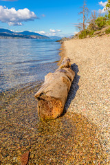 Majestic mountain lake in Canada. Okanagan Lake. Kelowna. Vancouver.