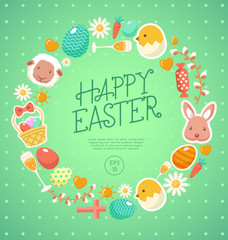 Happy Easter Elements  : Vector Illustration