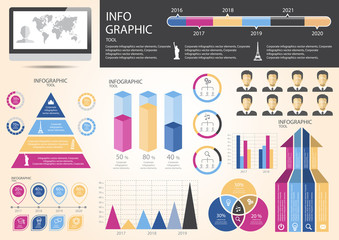 set travel of infographics elements