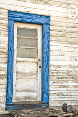 Blue-framed Door 