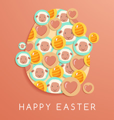 Happy Easter Elements  : Vector Illustration