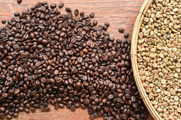 Close up of coffee beans for background