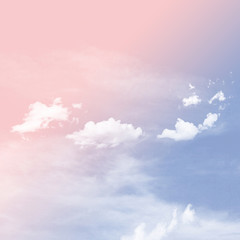 Rose Quartz and serenity tone sky with cloudy
