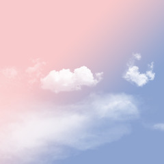 Rose Quartz and serenity tone sky with cloudy
