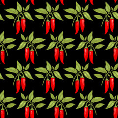 Fototapety  Seamless pattern with cayenne pepper