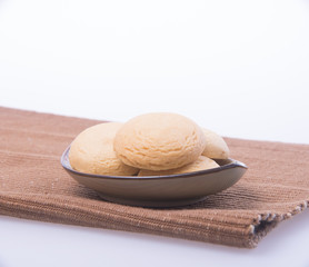 cookies or butter cookies on a background.