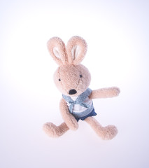 rabbit or bunny toy on a background.
