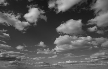 black and white sky