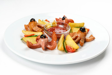 sausage with potato (kids food)