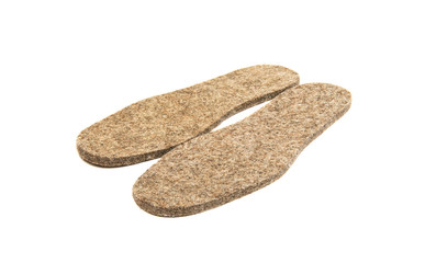 Felted insoles for shoes