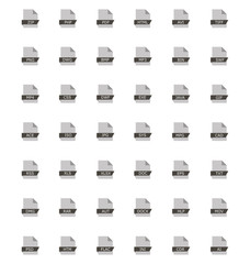 Collection of file extension icons vector
