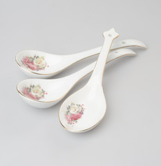 spoon or ceramic spoon on a background.
