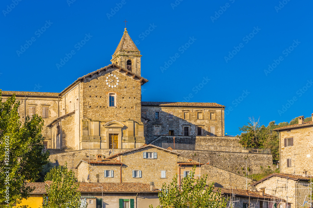 Poster medieval village in italy