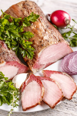 Smoked and spicy pork loin