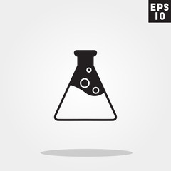 Reaction tube hospital icon in trendy flat style isolated on grey background. Id card symbol for your design, logo, UI. Vector illustration, EPS10.