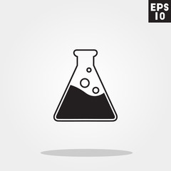 Reaction tube hospital icon in trendy flat style isolated on grey background. Id card symbol for your design, logo, UI. Vector illustration, EPS10.