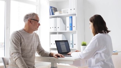 senior man and doctor with tablet pc at hospital 67 - Powered by Adobe
