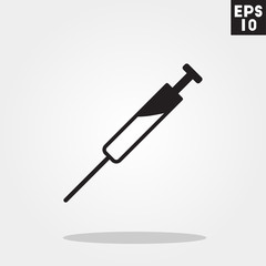 Injection hospital icon in trendy flat style isolated on grey background. Id card symbol for your design, logo, UI. Vector illustration, EPS10.