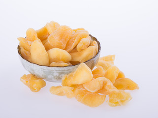 apple dry in bowl or dried apple slices.