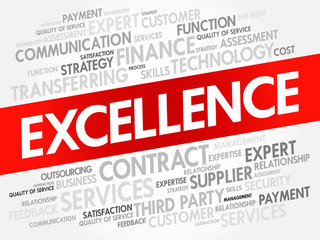 EXCELLENCE word cloud collage, business concept background