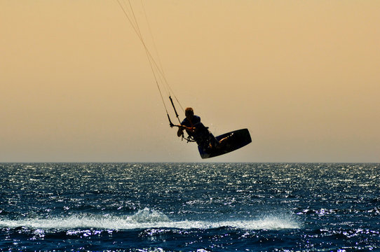 Kite Surfer in Aktion