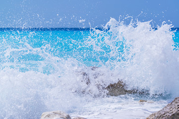 The famous Kathisma beach in Lefkada island