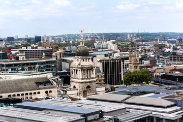 Fototapeta premium Aerial View of London from St. Paul Cathedral, London, UK.