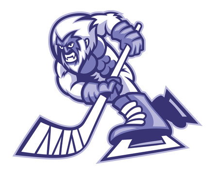 Yeti Ice Hockey Mascot