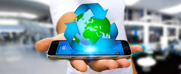 Businessman recycling concept