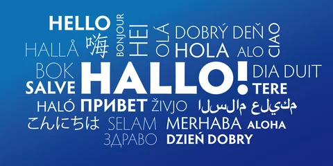 Foto op Plexiglas "Hallo" in vielen unterschiedlichen Sprachen © Trueffelpix