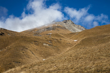 Jesienne zbocza w austriackich Alpach