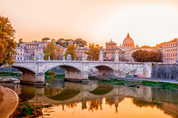 Naklejka na ściany i meble Ewige Stadt Rom, Italien, Panorama