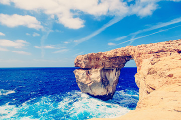 Azure Window on Gozo island in Malta
