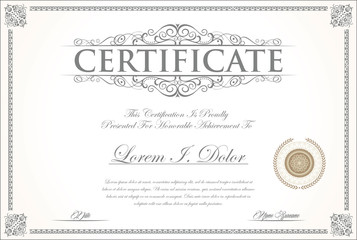 Elegant certificate or diploma template