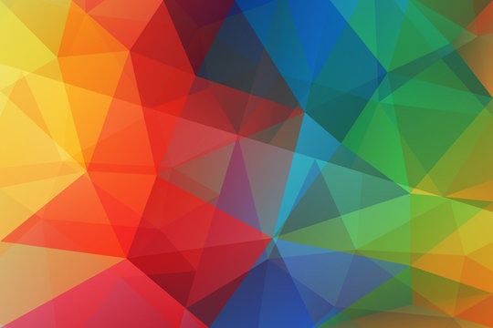 Rainbow polygonal abstract background