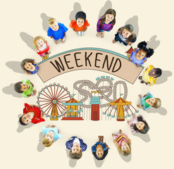 Weekend Enjoy Greeting Sunday Saturday Relax Concept