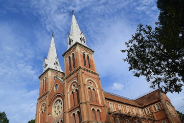Fototapeta na wymiar Notre Dame Cathedral in Ho Chi Minh city