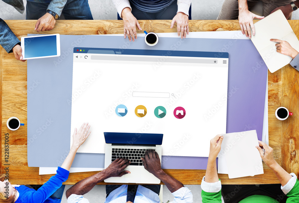 Poster search engine optimization internet connection concept