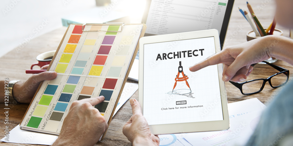 Aufkleber architect architecture design infrastructure construction concep