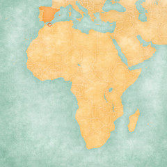 Map of Africa - Melilla