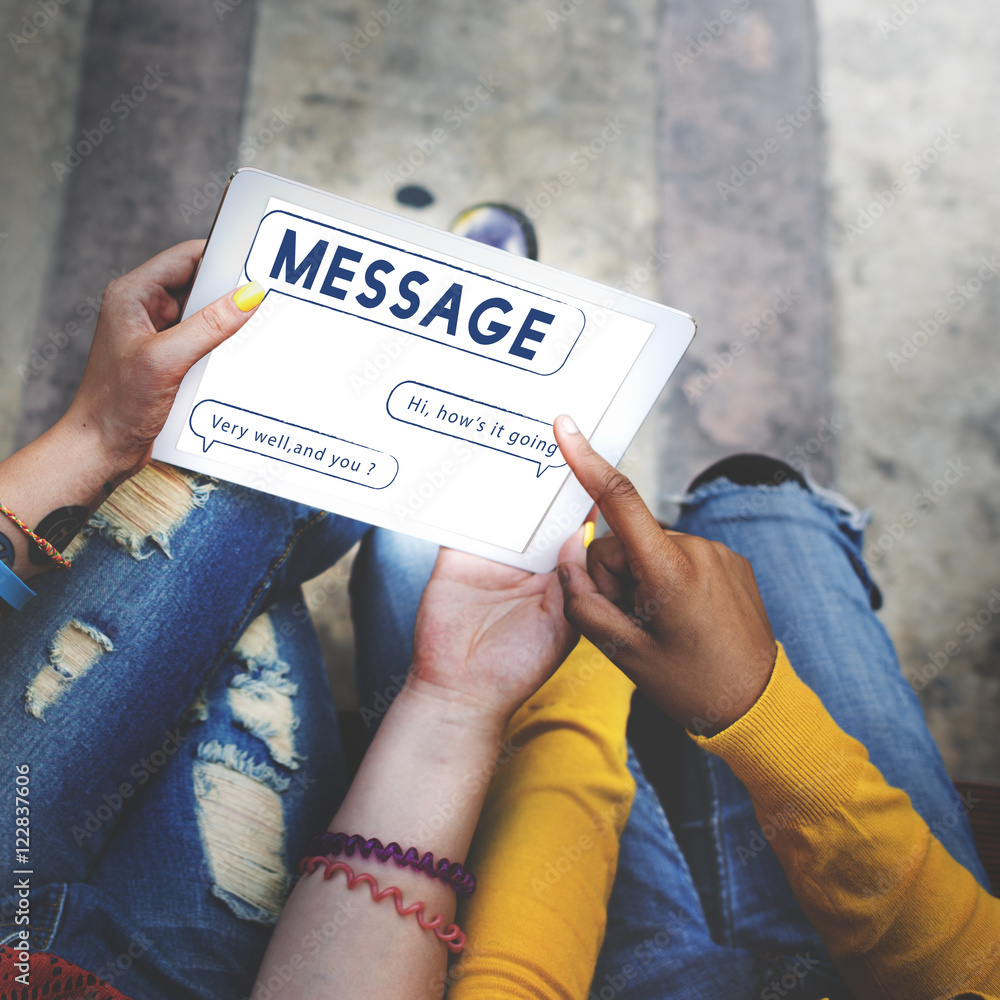 Poster message text mail chat communication concept